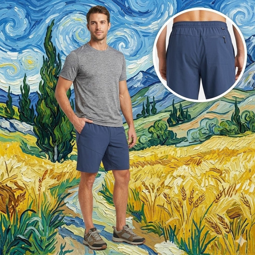 Gerry Mens Navy Blue Tactical Hiking Shorts 1555147 Large Stretch Gorpcore